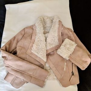 SHERPA CORAL/PINK MOTOR JACKET